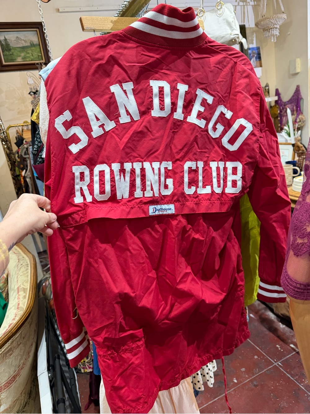 San Diego Rowing Club Red Windbreaker Jacket